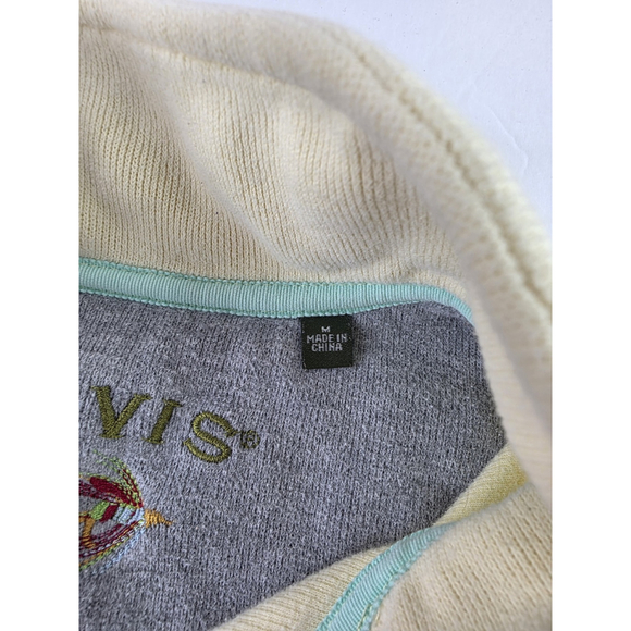 Orvis Mock Neck 1/4 Zip Sweater Pale Yellow Women's Size Medium - Picture 6 of 6